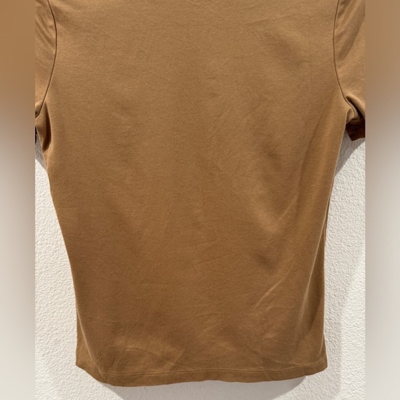 Banana Republic Luxe Touch 100% Cotton Tan Short Sleeve Crewneck T-Shirt XSP - Picture 8 of 10